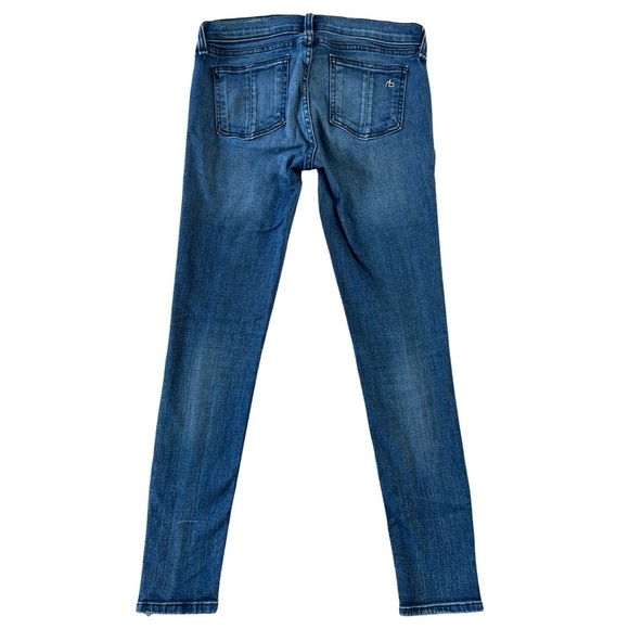 Rag & Bone Skinny Ankle Jeans, Zipper Detail, Stretch, Medium Wash - Size 26 - Picture 5 of 16